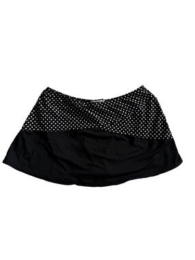 Coco Reef Black and White Polka Dot Swim Skirt